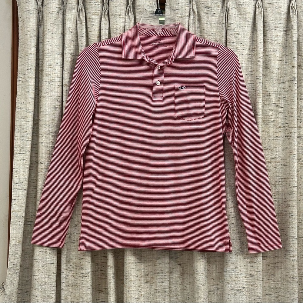 Vineyard Vines Boys' Long Sleeve Edgartown Feeder Stripe Polo